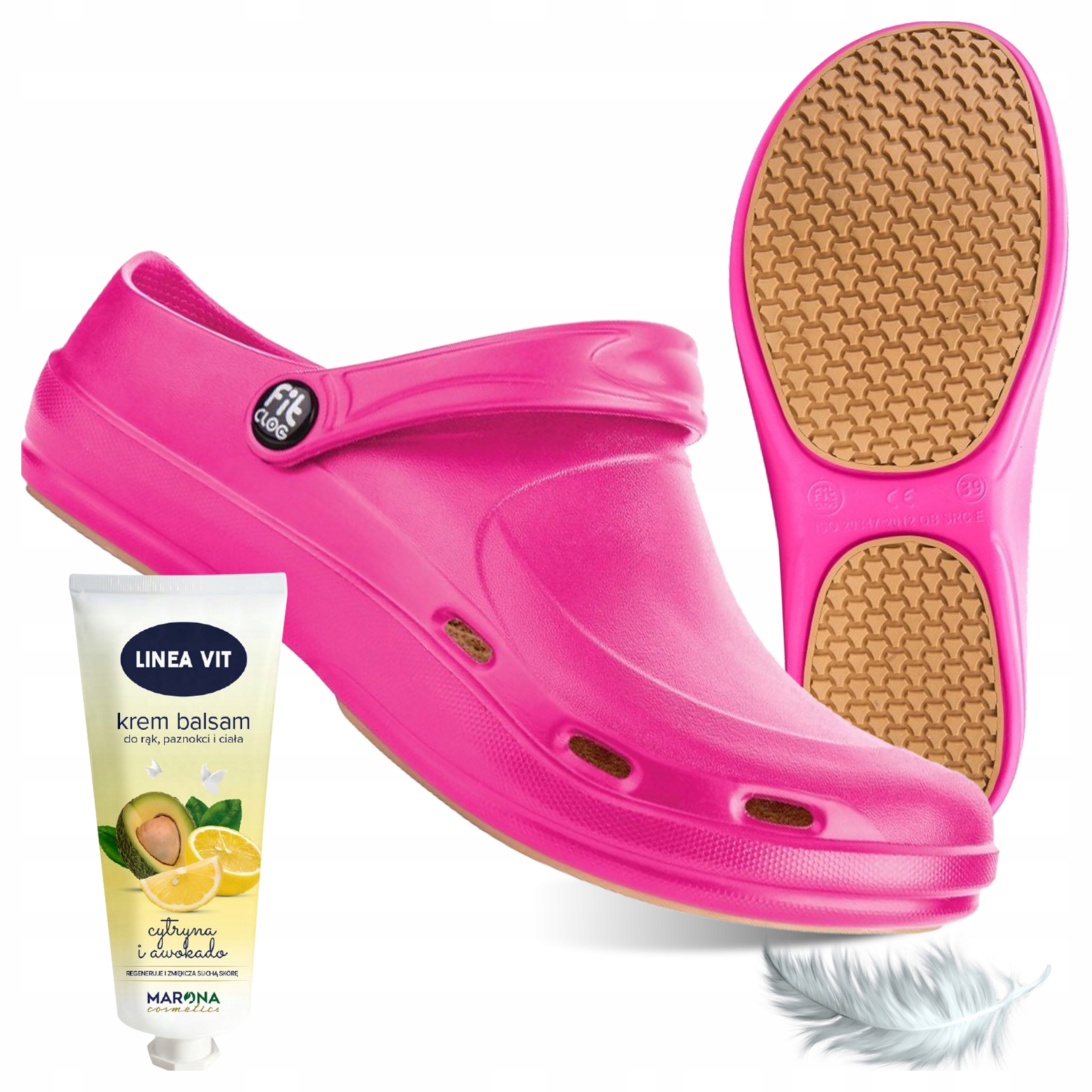 Klapki Kosmetyczne Chodaki Medyczne Damskie Piankowe FitClog Basic