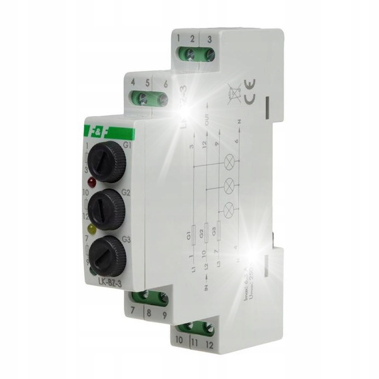 F&f Lampka kontrolna z zabezpieczeniem LK-BZ-3K 3