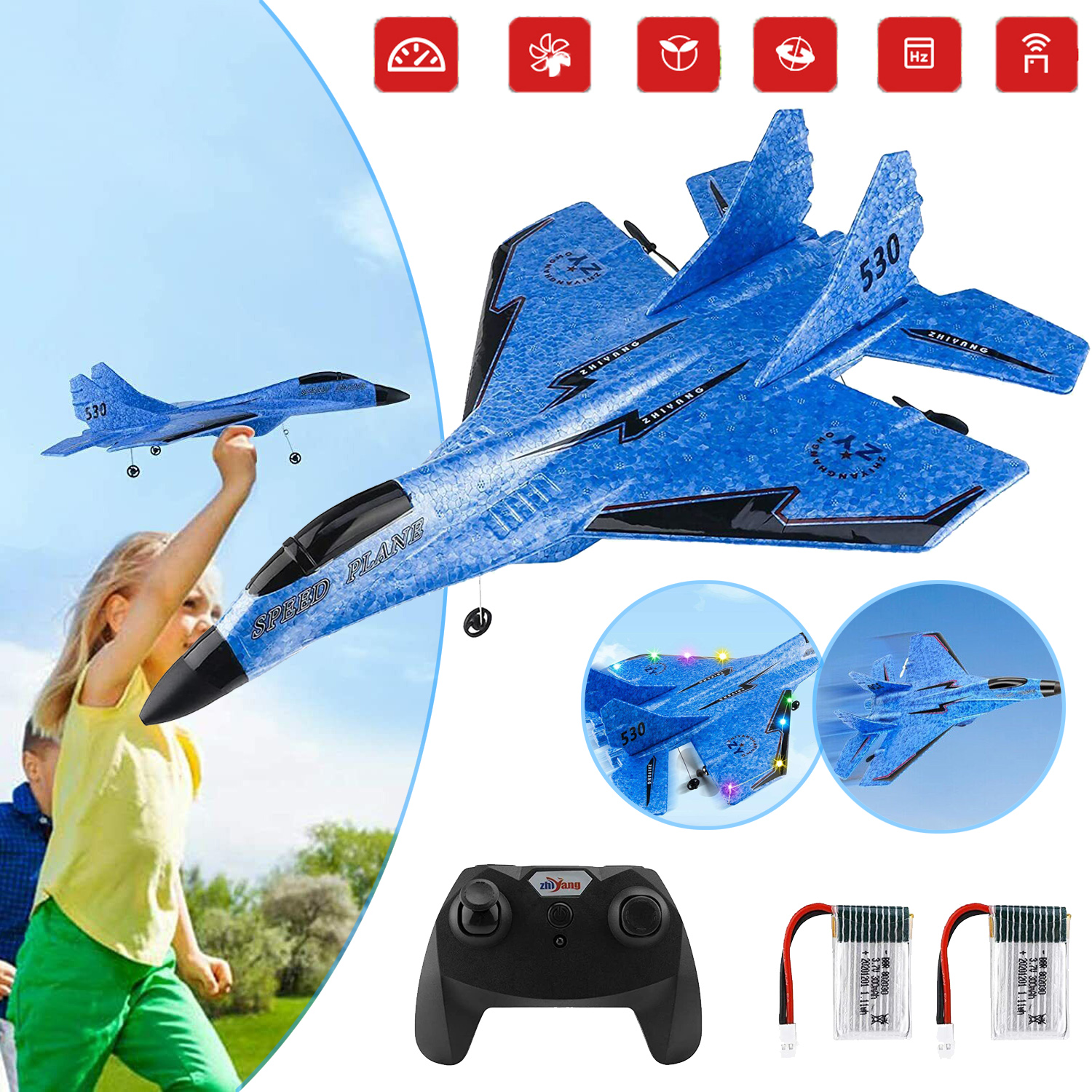 Dálkově Ovládané Letadlo, Rc Letadlo 2.4 Ghz Rc Hračka Pro Začátečníky