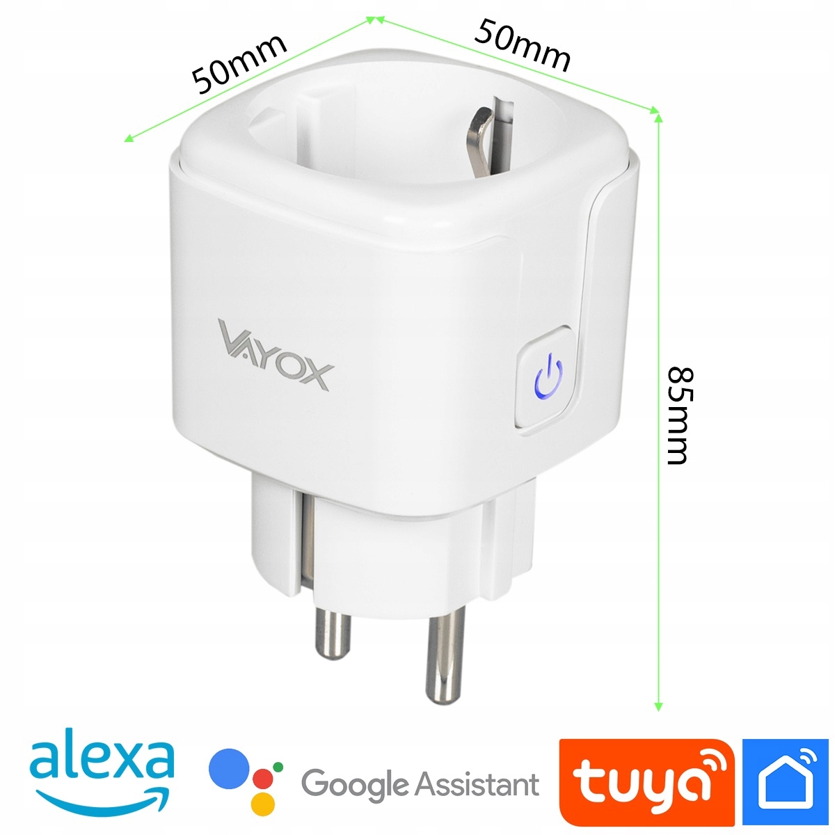 INTELIGENTNE GNIAZDKO WiFi SMART LIFE POMIAR ZUŻYCIA ENERGII 2 SZTUKI VAYOX Seria VA0010