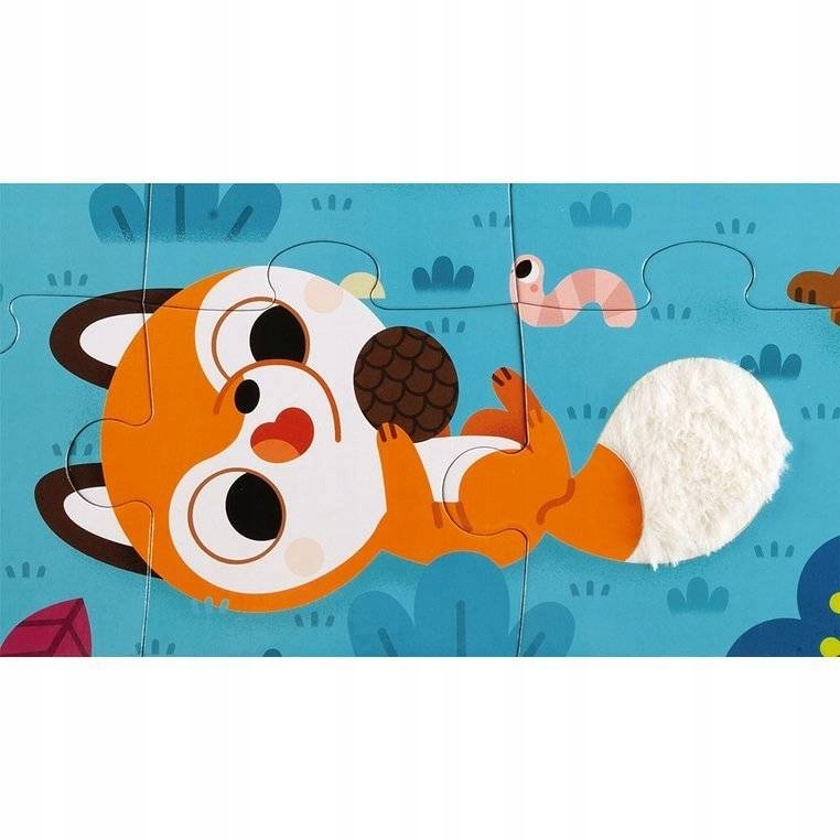 Puzzle sensoryczne Leśne zwierzęta 20 el. Janod 2+ Materiał karton