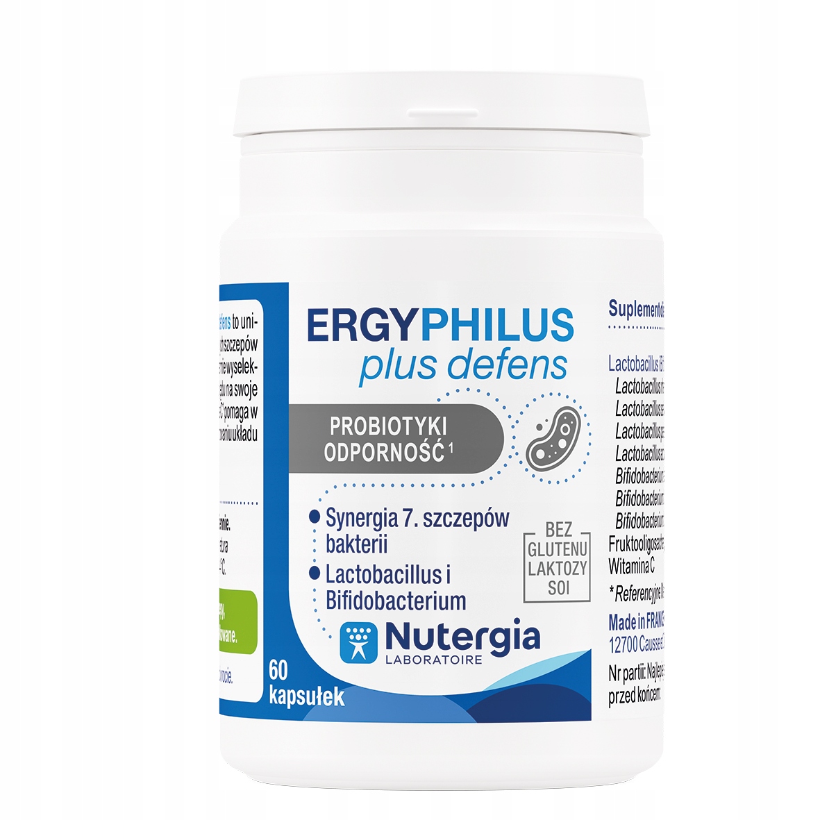 Nutergia Ergyphilus plus defens Bakterie mikrobiotyczne 60 kapsułek
