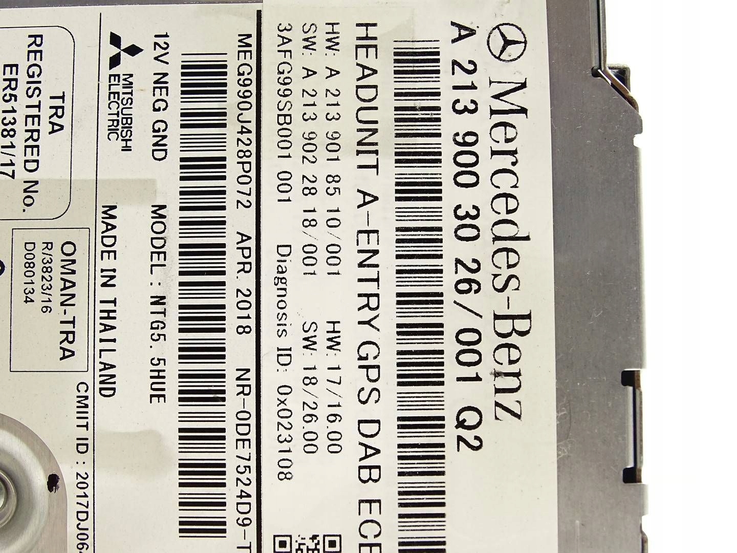 JEDNOSTKA module control unit navigation devices NAVI MERCEDES C W205 E W213 A2139003026