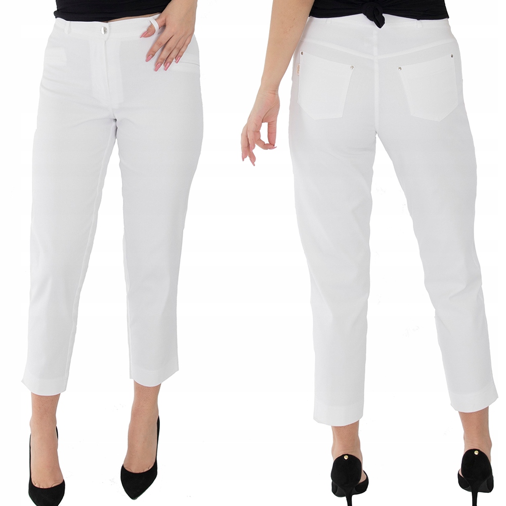 

k14 Spodnie Cygaretki Wysoki Stan r.44