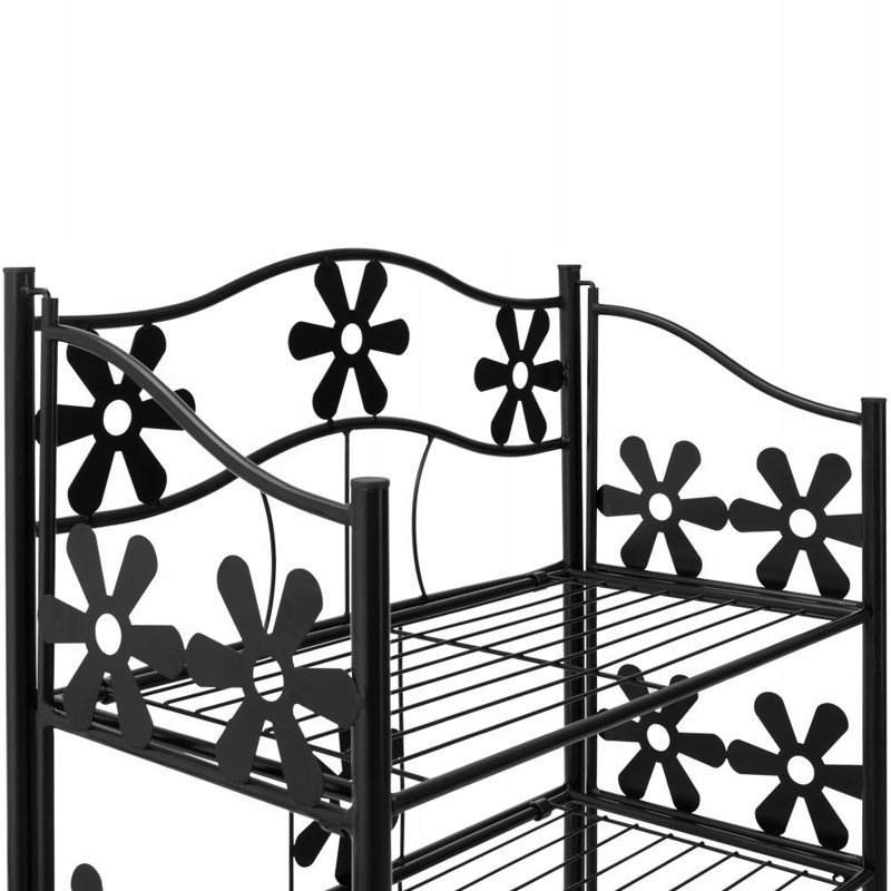 METALOWA PÓŁKA STOJAK DO OGRODU NA KWIATY 3 PÓLKI Maksymalna liczba donic większa liczba