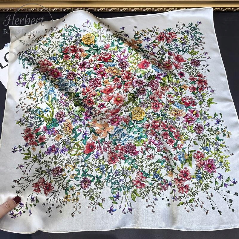 Dámská šála ze 100% morušového hedvábí, 68 cm