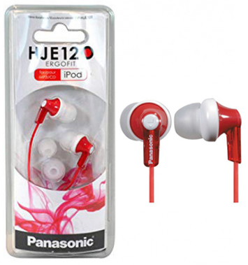 Słuchawki Panasonic RP-HJE120 czerwone