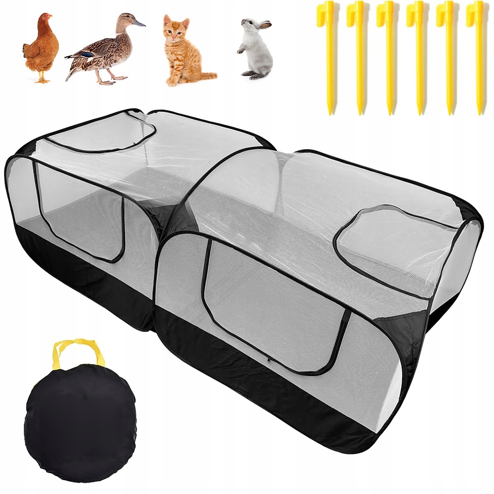 Levně Přenosný Výběh Pro Kočky A Psa Skládací 175x85x64 cm Ventilační Síťka