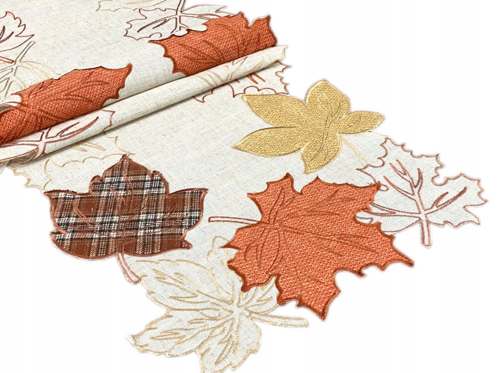 

Bieżnik 40x140 cm Liście len