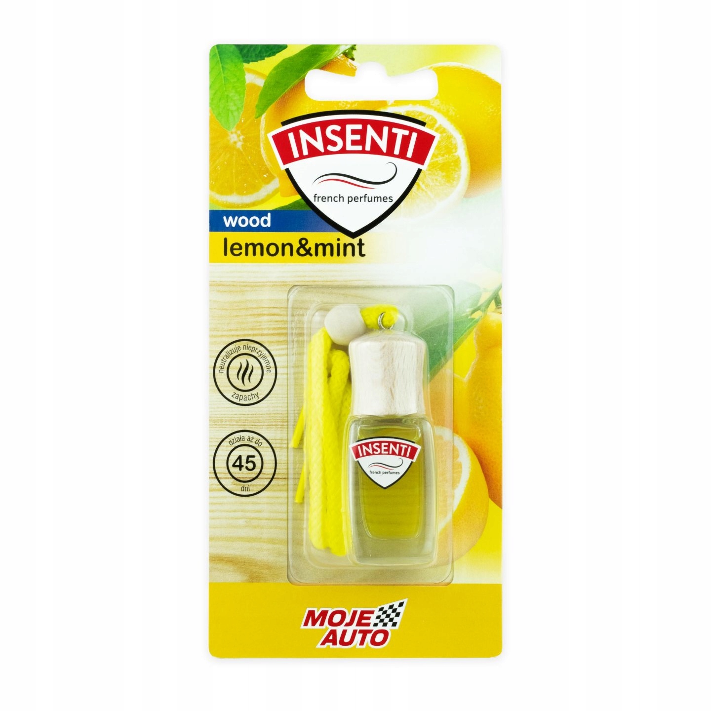

Zawieszka Zapachowa Moje Auto Insenti Lemon Mint