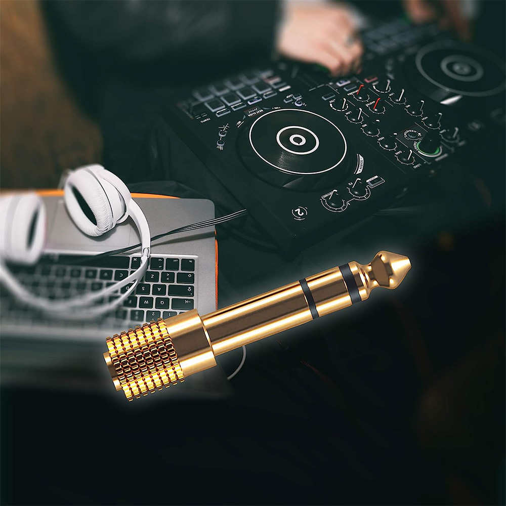 ADAPTER PRZEJŚCIÓWKA REDUKTOR WTYK Z 3,5 MM MINI JACK NA 6,3 MM JACK Marka Inna