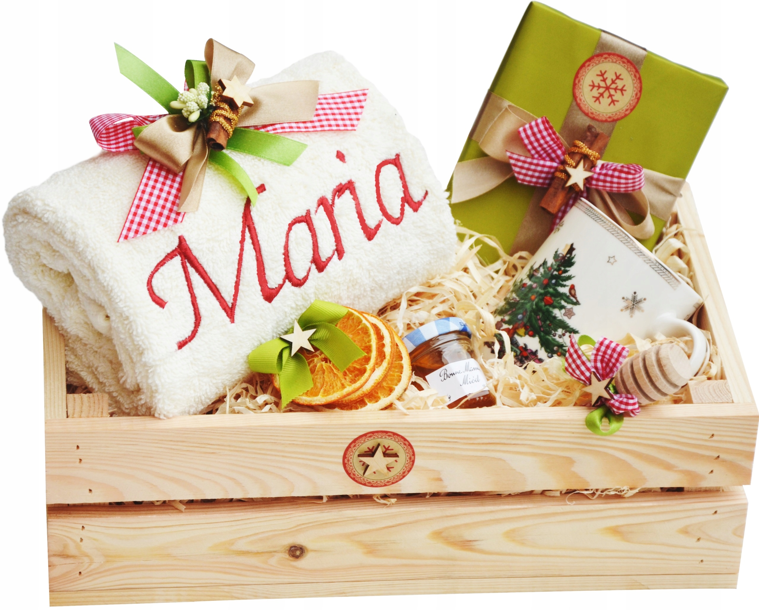 ZESTAW Ręcznik Haft Kubek SUPER Prezent na Święta