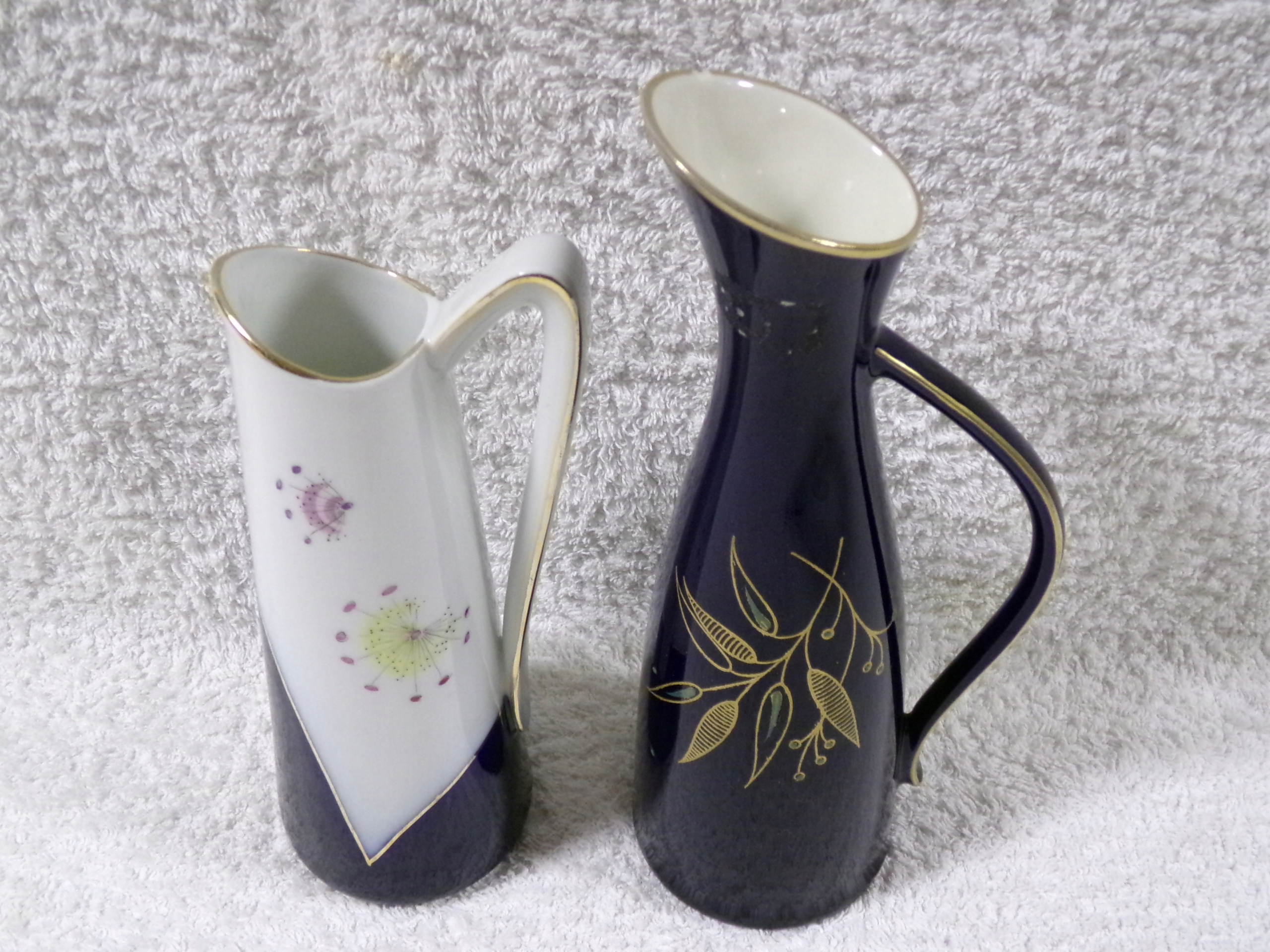 PIĘKNE WAZONY-DZBANKI KOBALTOWE