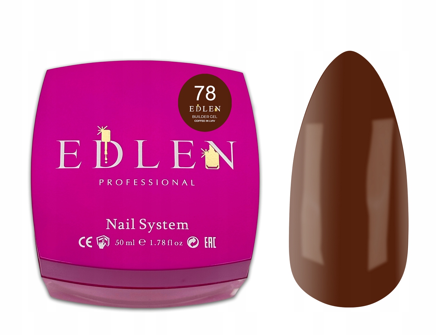 Builder Gel Coffee Lviv 78 Żel Budujący Brązowy Hema Free