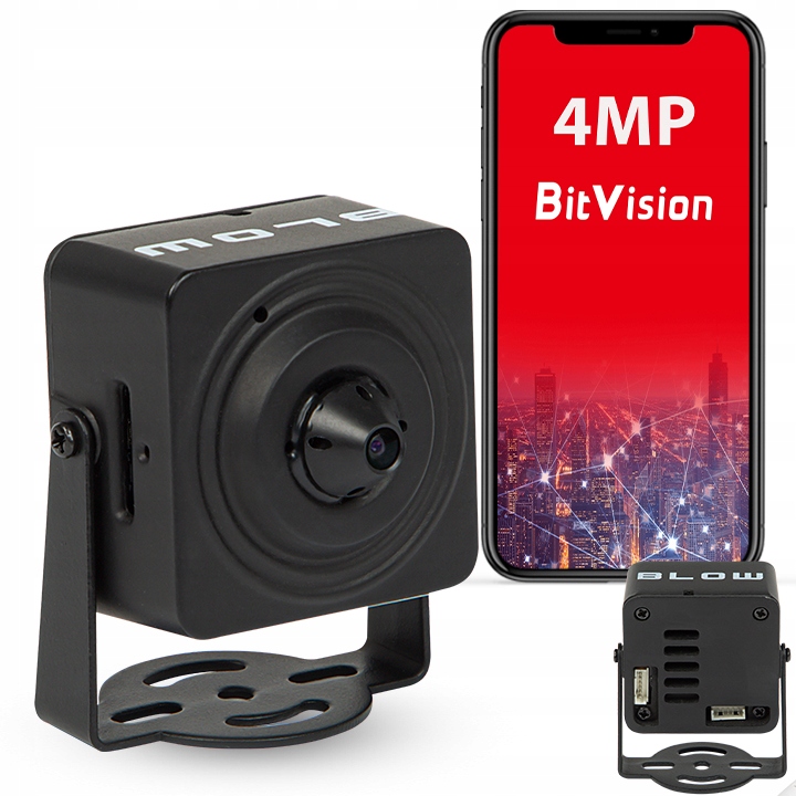 Kamera WiFi Ip 4MP Hd Špionážny Mini Náhľad Diaľkový Skrytý Pohyb Detekcia