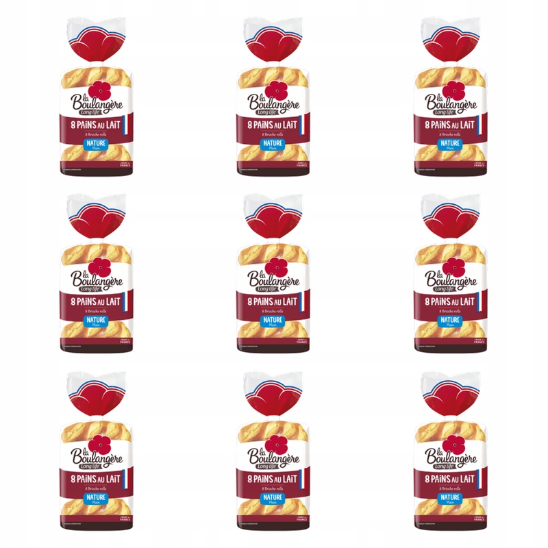 8 mléčných rohlíků La Boulangere 280 g X9