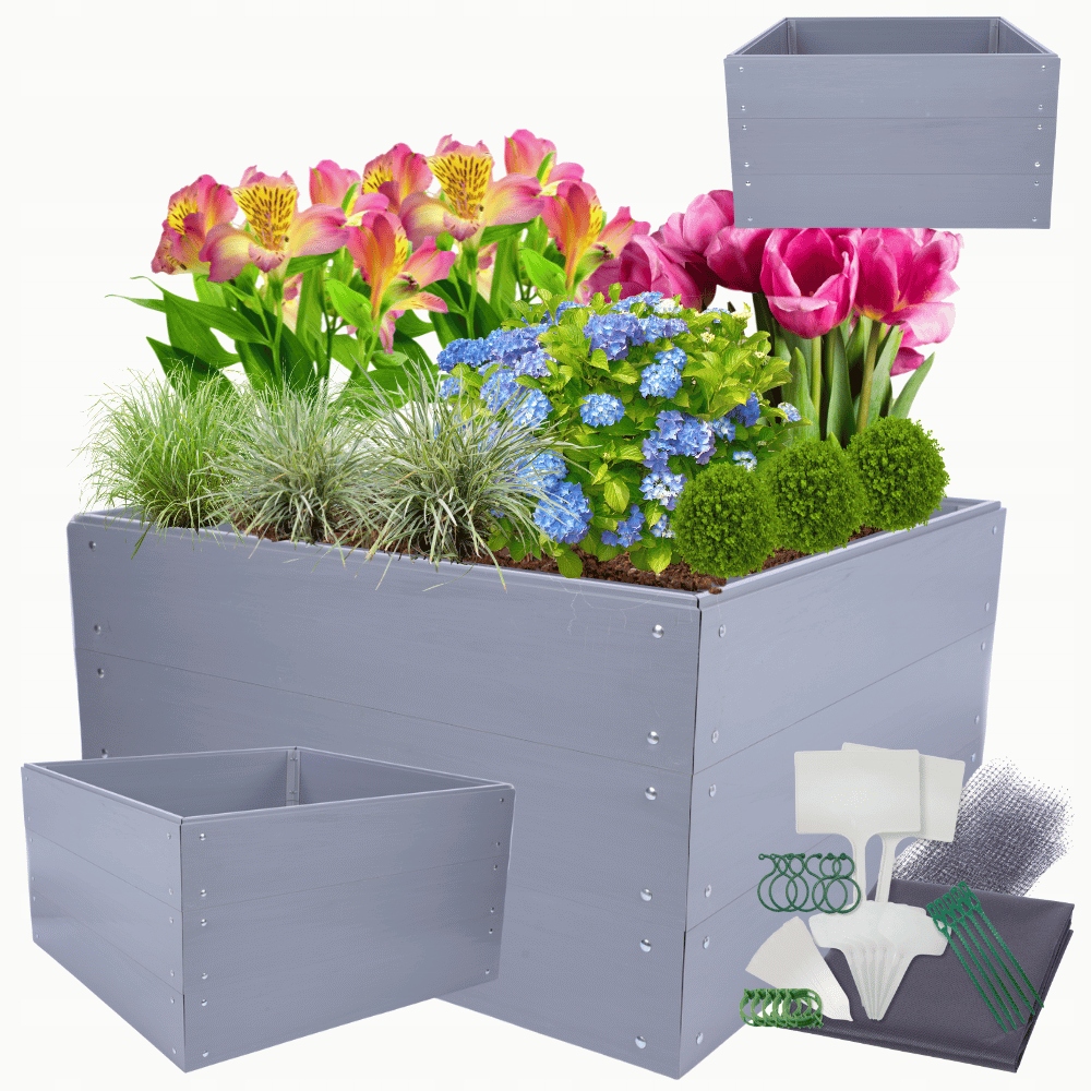 Vyvýšený záhon plastový zeleninová zahrada, vyvýšený záhon Pvc 60x110x110