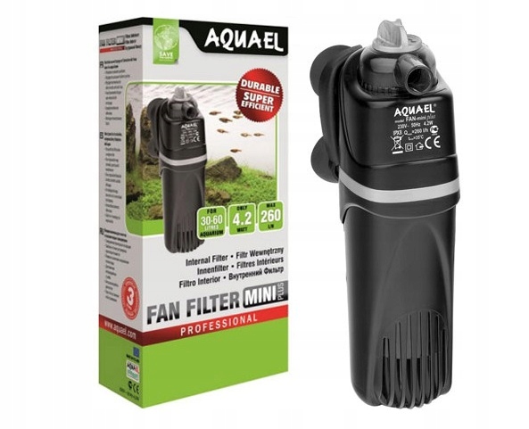 Filtr Wewnętrzny Do Akwarium 30-60L Wydajność 260L/H Aquael Fan Mini Plus