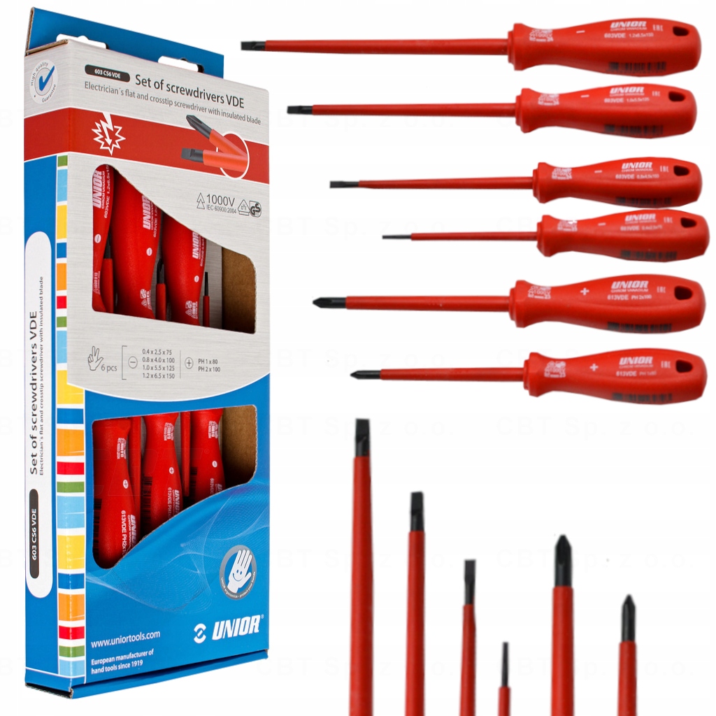 ZESTAW WKRĘTAKÓW IZOLOWANYCH PH PHILIPS SL PŁASKIE DLA ELEKTRYKÓW VDE 6 SZT