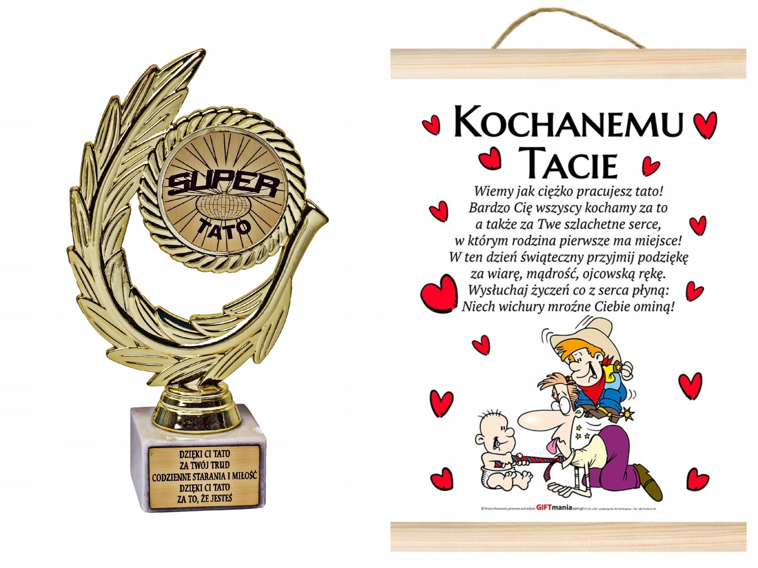 

Pamiątkowy Dyplom Statuetka na Dzień Taty