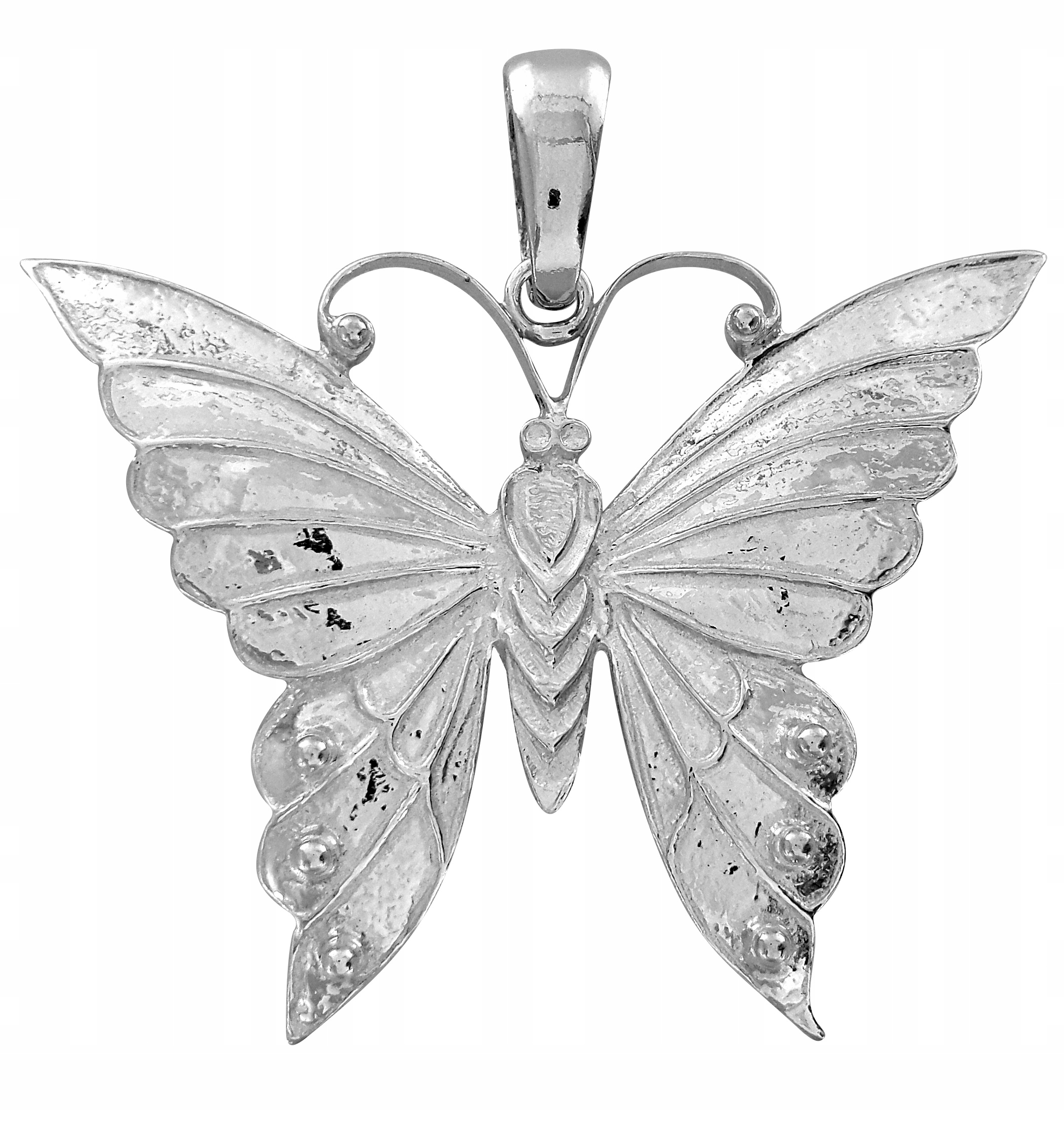Elegantní Stříbrný Přívěsek Velký Motýlek Ryzost 925