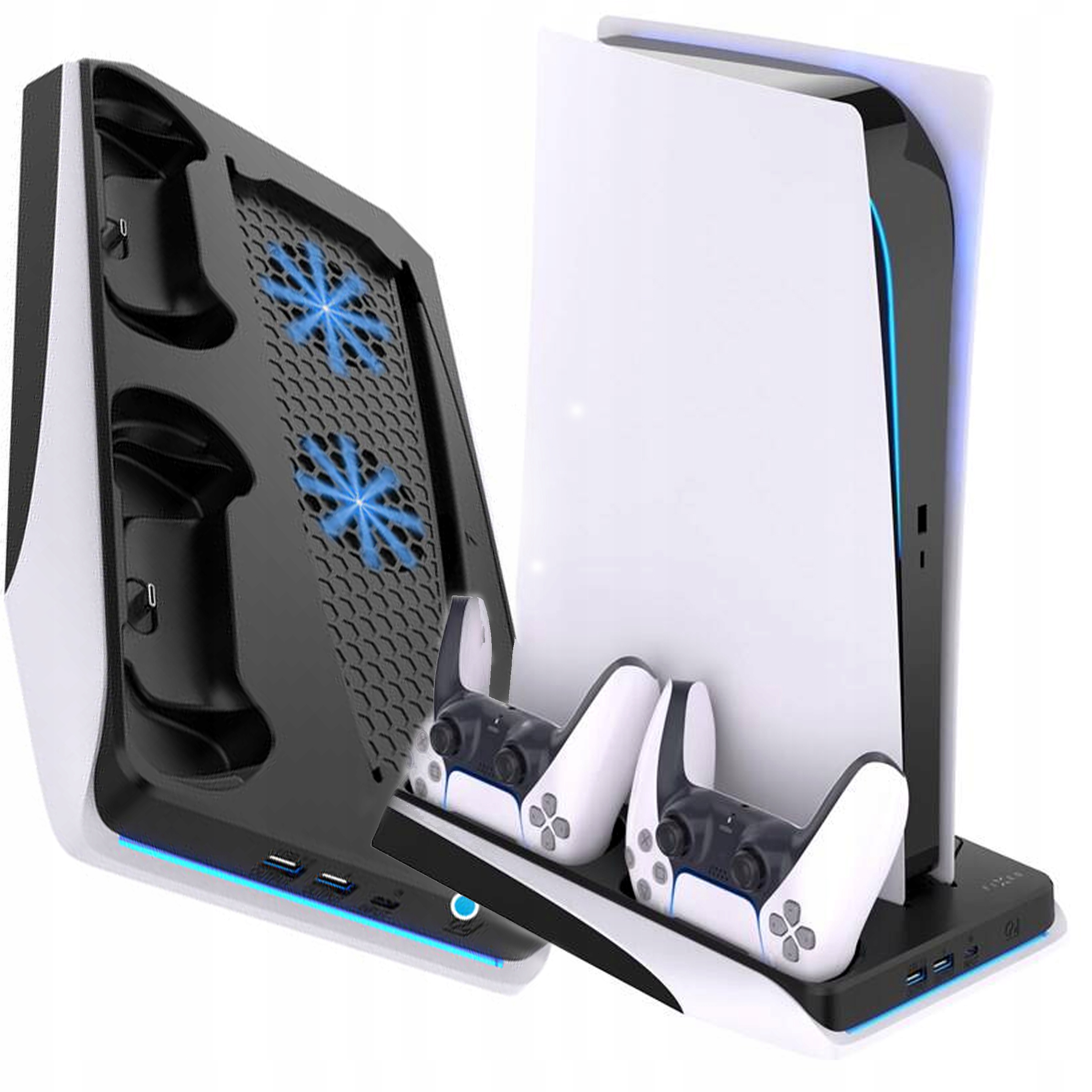 Stacja wielofunkcyjna dokująca Fixed dla Playstation 5 na 2 DualSense Ps