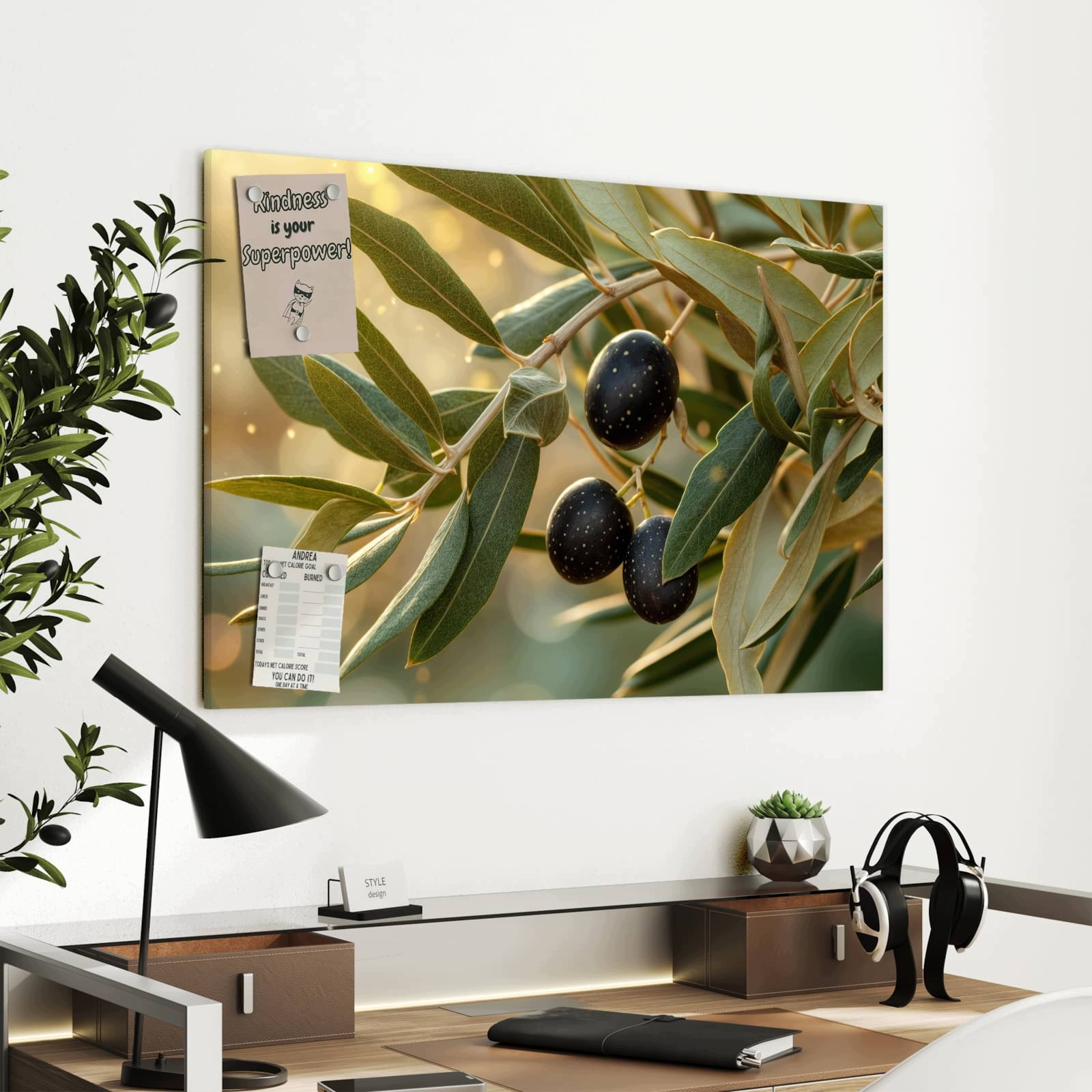 Magnetická tabule Větvička oliwna 90 × 60 cm