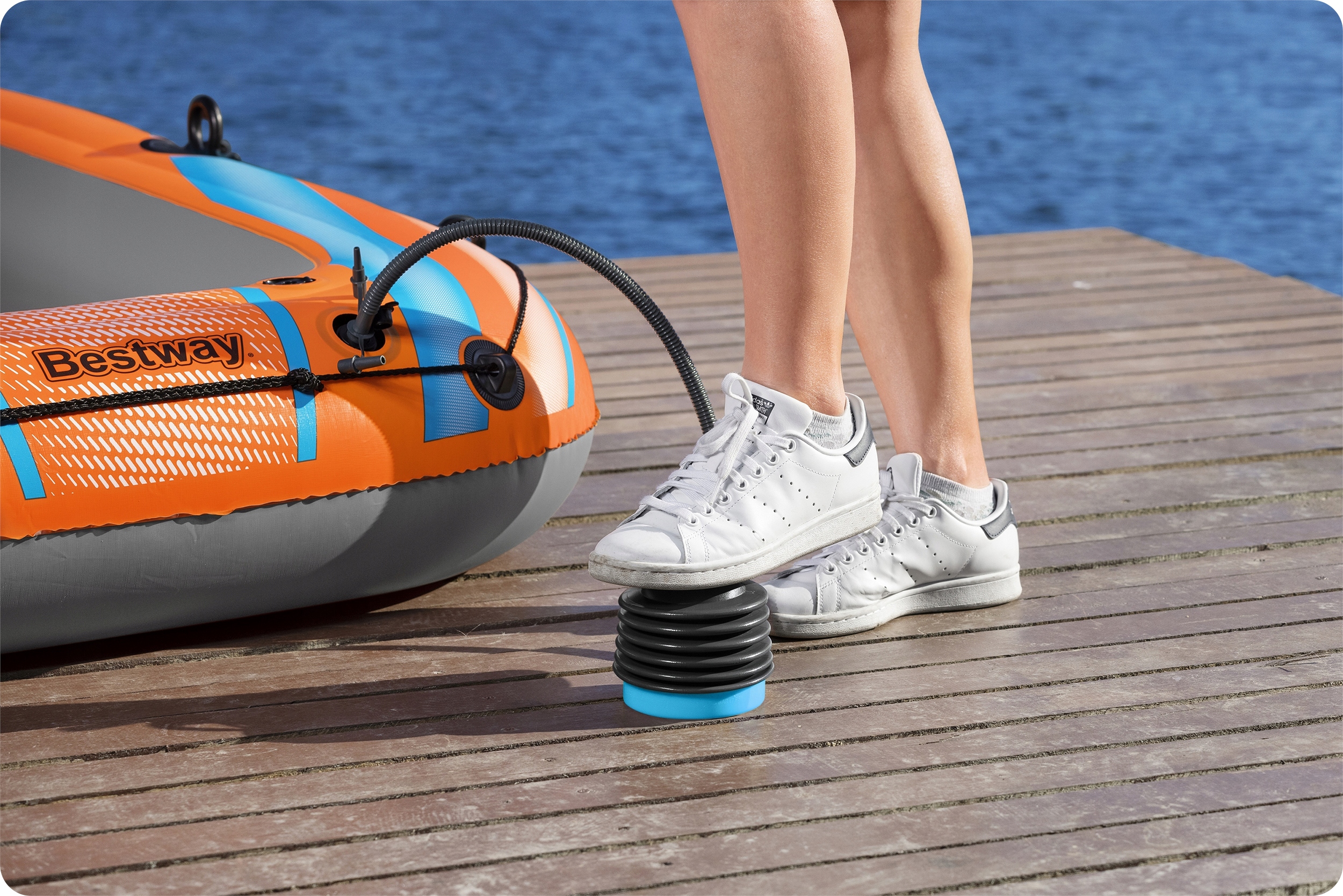 Ponton dmuchany Kondor Elite 2000 wiosła pompka Bestway Kod producenta 61141