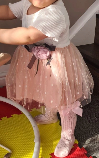 Sukienka 56 62 wizytowa elegancka tiul kwiatek Wiek dziecka 0 +