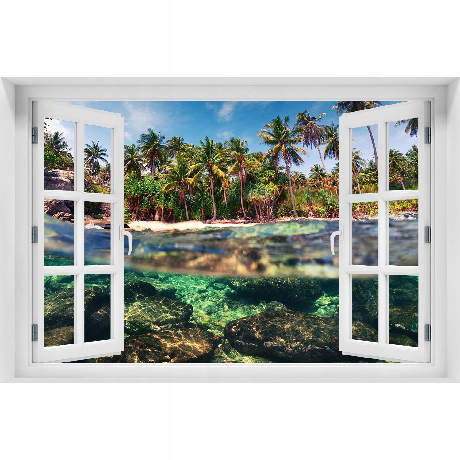 

Naklejka ścienna Fototapeta 3D Tropikalna plaża