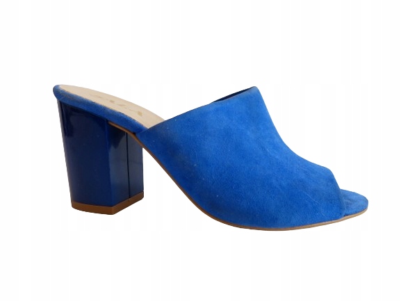 Nazouváky Sala 36 Chabrové nazouvací sandály letní kožené boty na korku, kůže