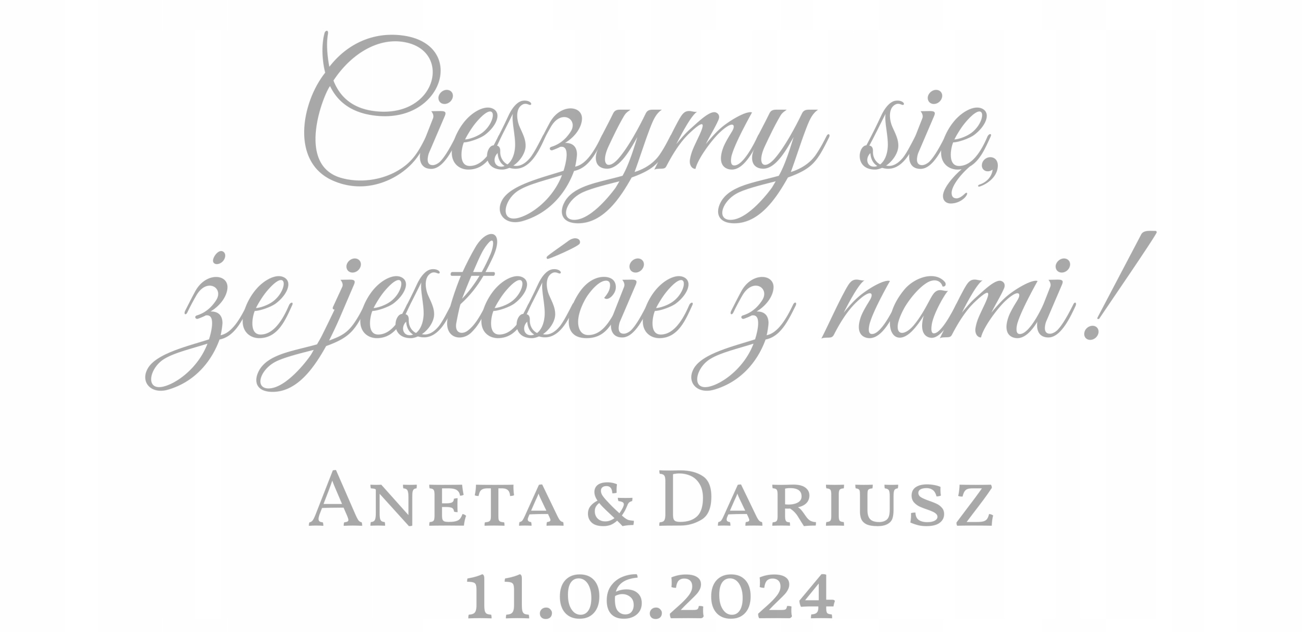 naklejka WITAMY Twoje imiona i data 45x57cm Płeć uniseks