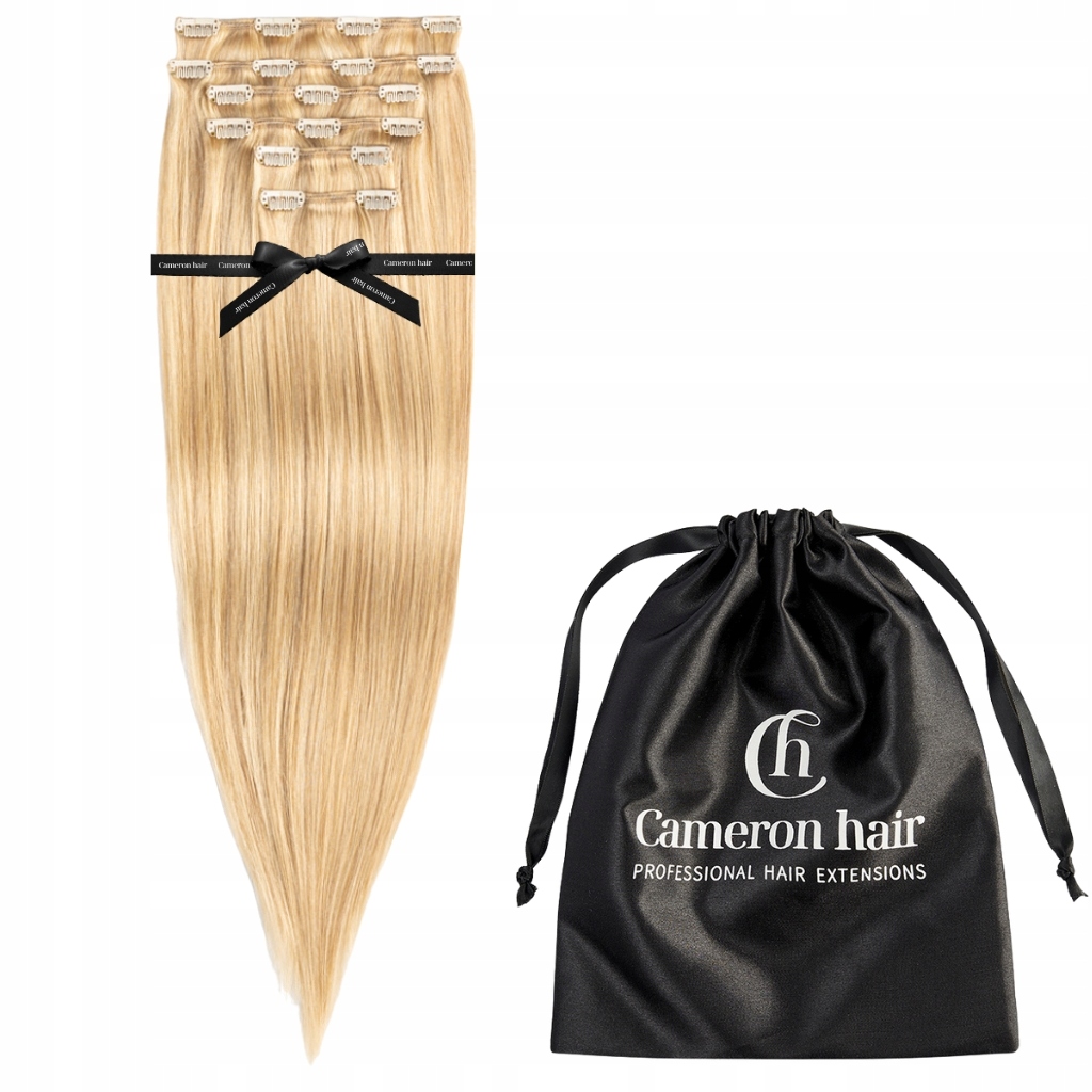 Připínací Vlasy 130 g 100% přírodní lidské Clip In 60 cm 6 pásků Husté