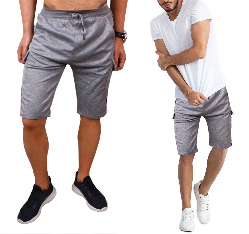 

Krótkie Spodenki Męskie dres Szorty 9040 szare S/m