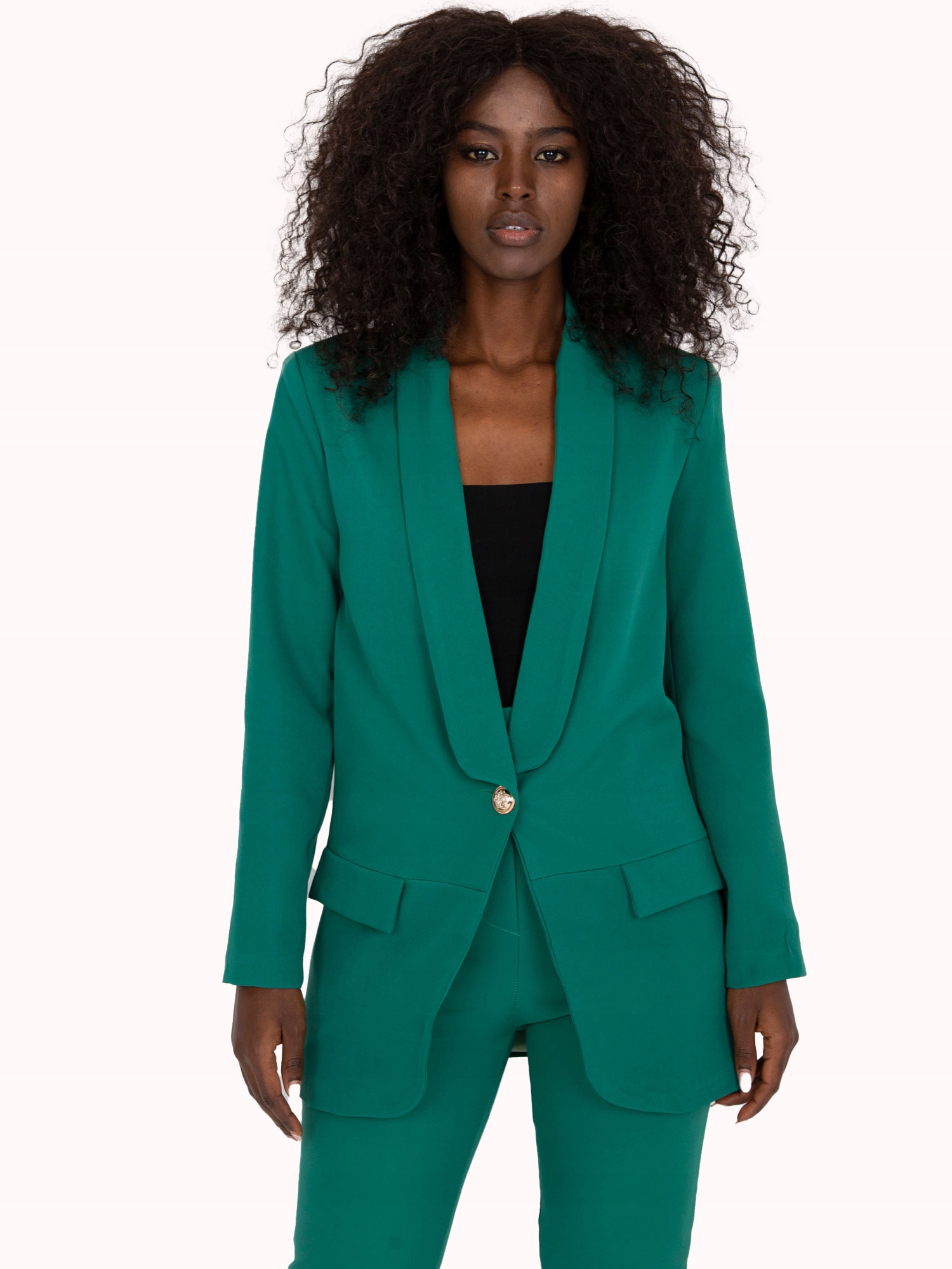 

Klasyczna Marynarka damska na guzik żakiet - M