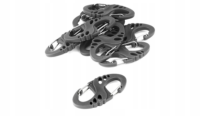 

Zestaw karabińczyków Mil-Tec S-Hook Black 10 szt.