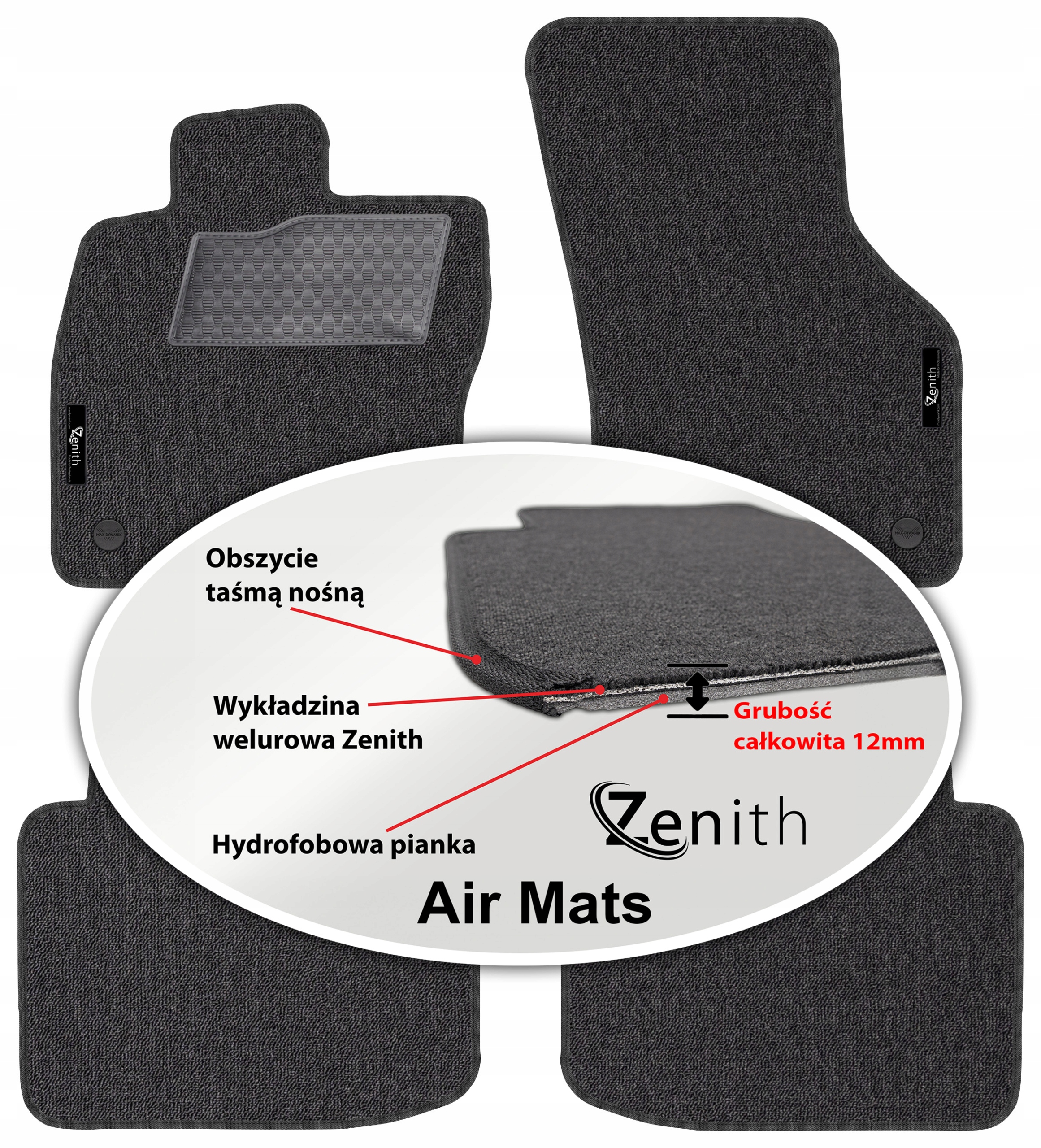 Škoda SuperB III 2015 – Velúrové koberčeky do auta Zenith Air Mats