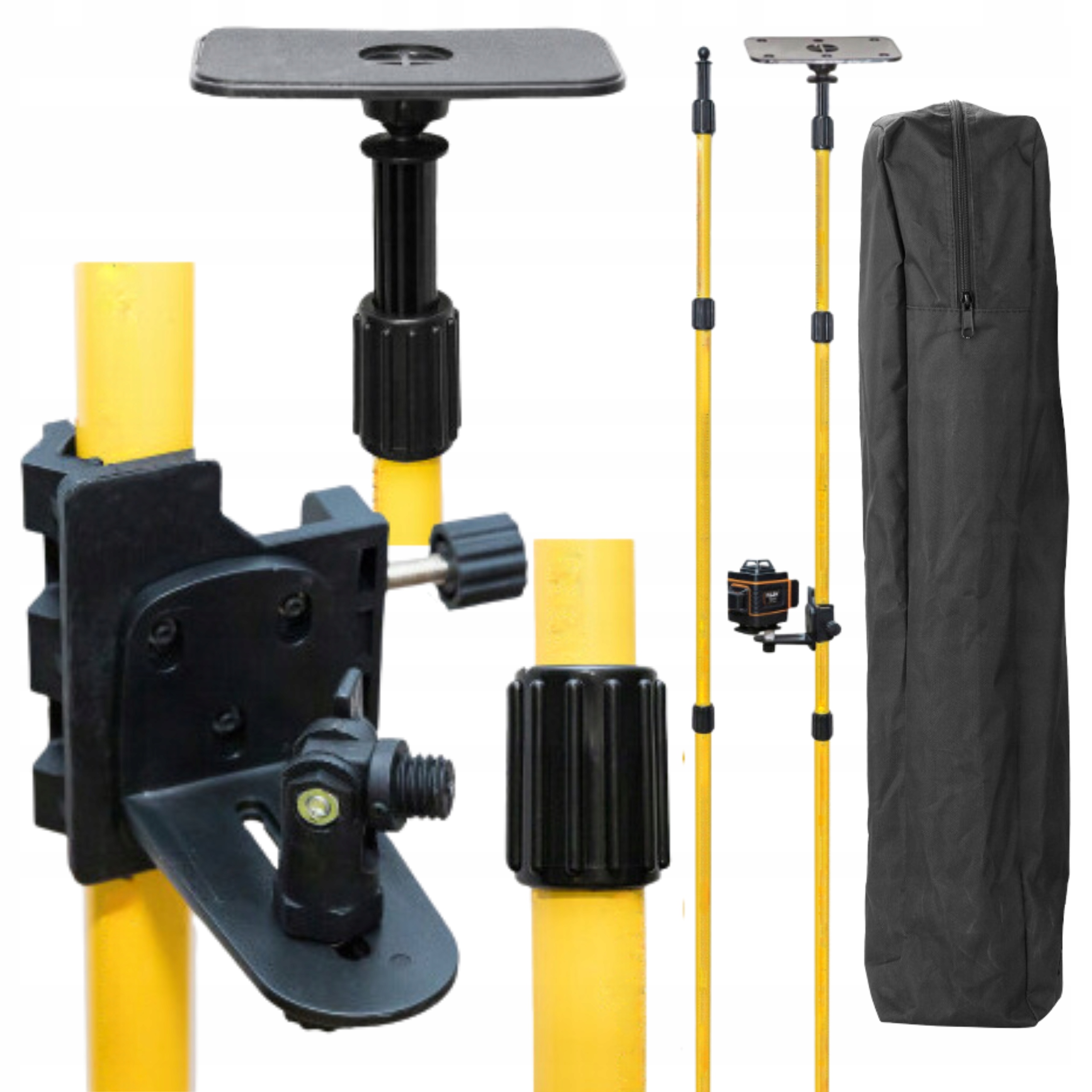 Tyčka pro vodováhu Rozpěrný stojan Sloupek pro laser Vodováha 300 cm