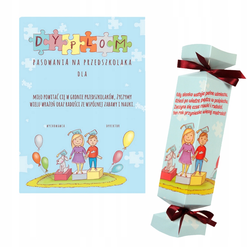 

Pasowanie na przedszkolaka Dyplom +pudełko