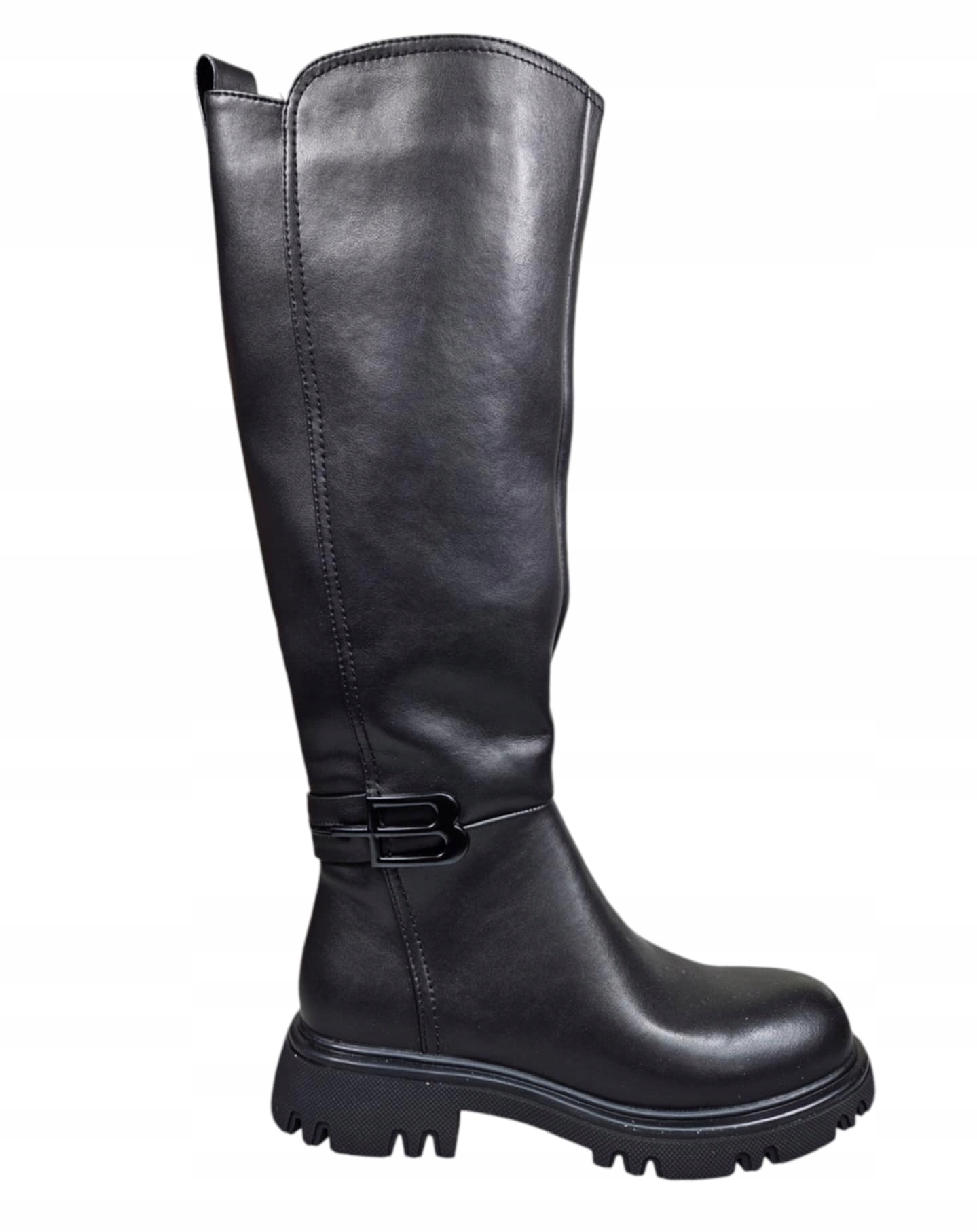 T.sokolski Kozačky Na Plochém Podpatku Hw Z24-523 Černé vel. 37