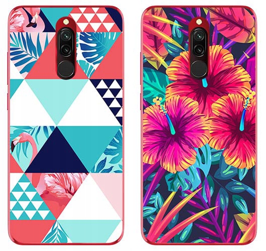 

2 x Etui Silikon Foto do Xiaomi Redmi 8 Szkło