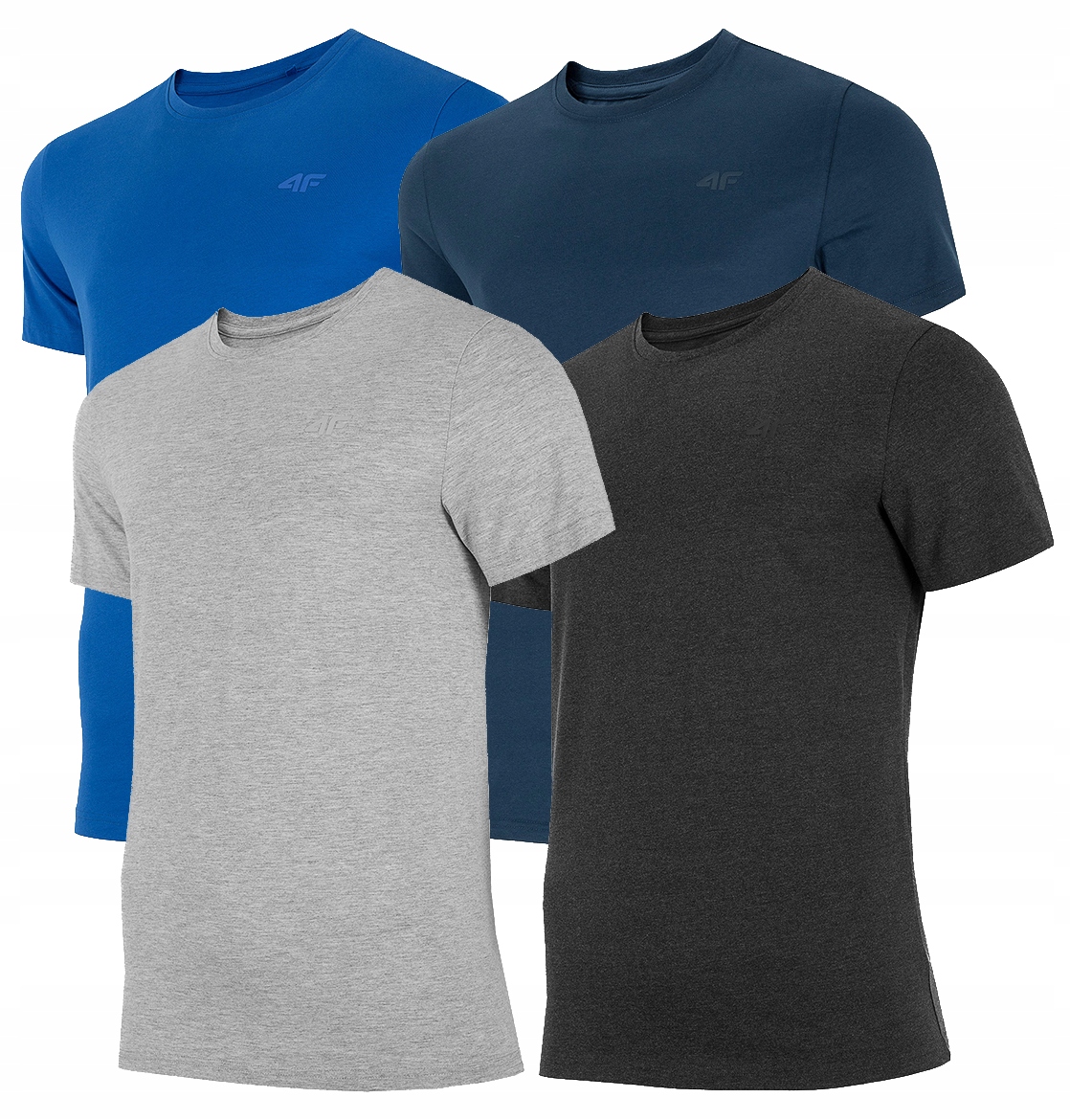 

4F Zestaw Koszulka Męska T-shirt 4 sztuki