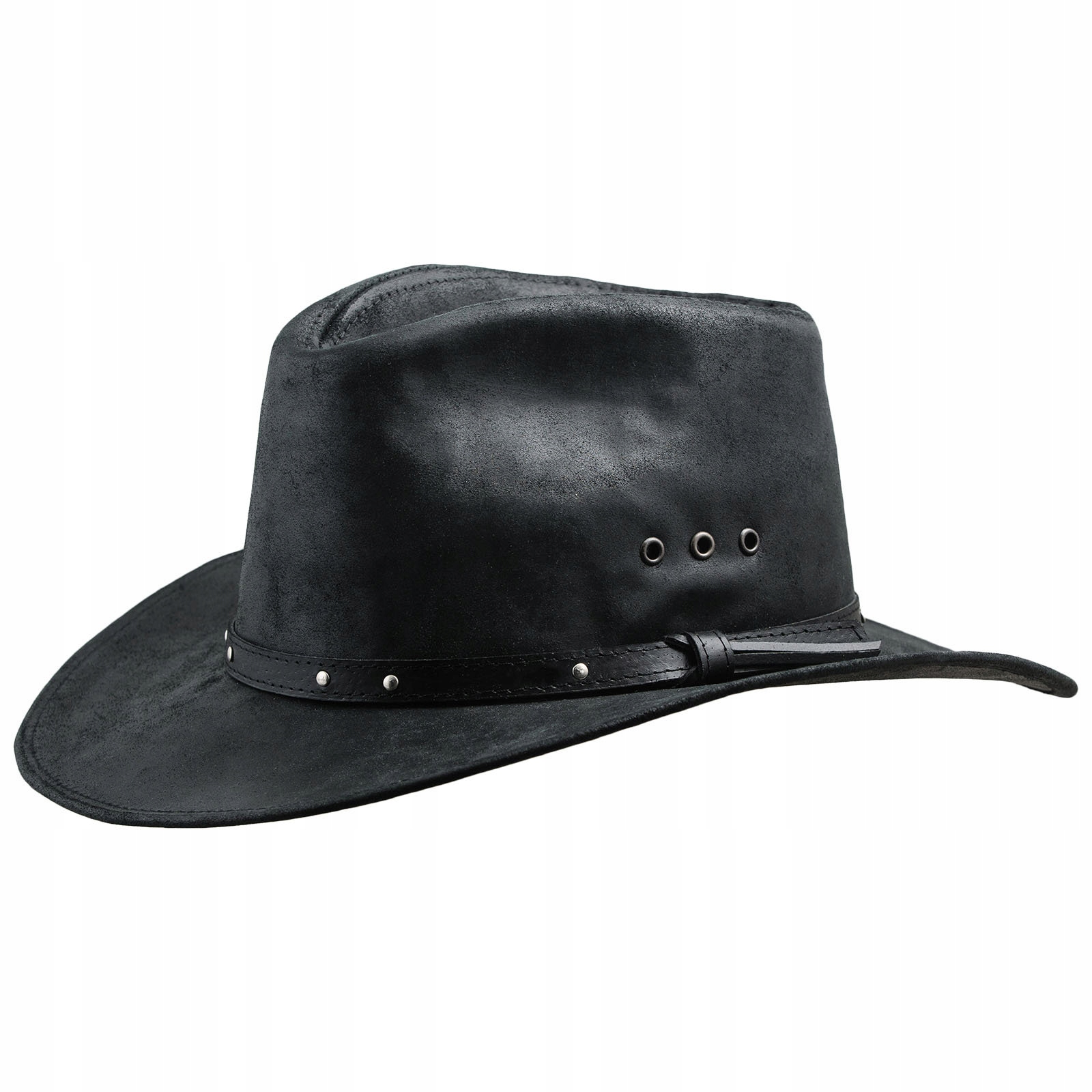 

Skórzany Kowbojski Kapelusz Buckaroo Czarny 57 CM