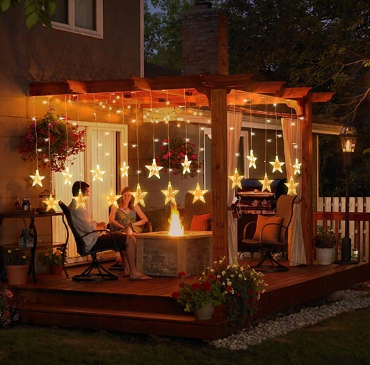 KURTYNA ŚWIETLNA GWIAZDKI LAMPKI CHOINKOWE LED XXL Rodzaj iluminacji śnieżynka