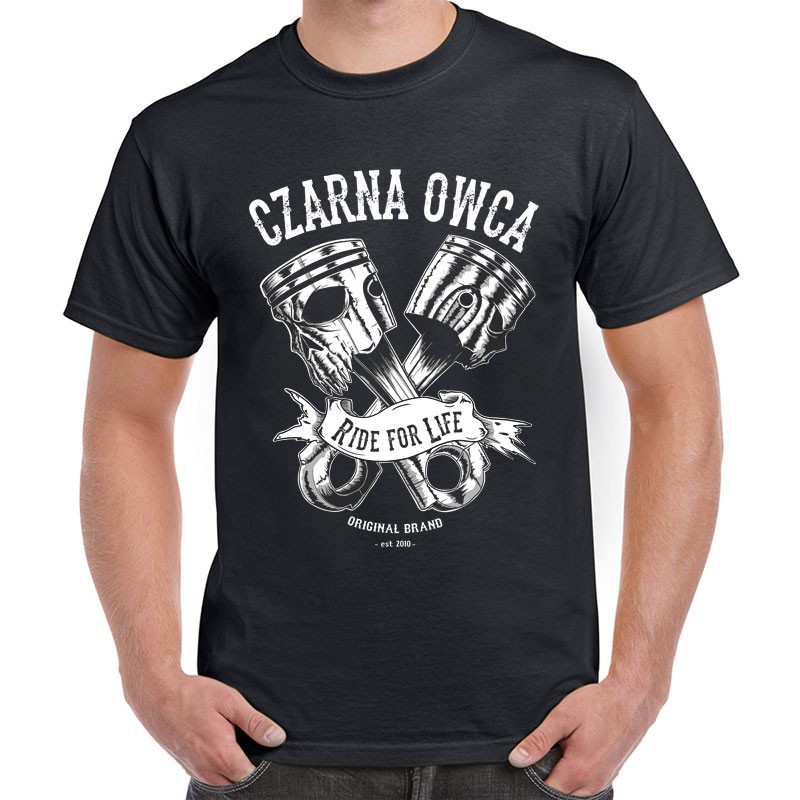 

Koszulka Motocyklowa Czarna Owca Pistons L
