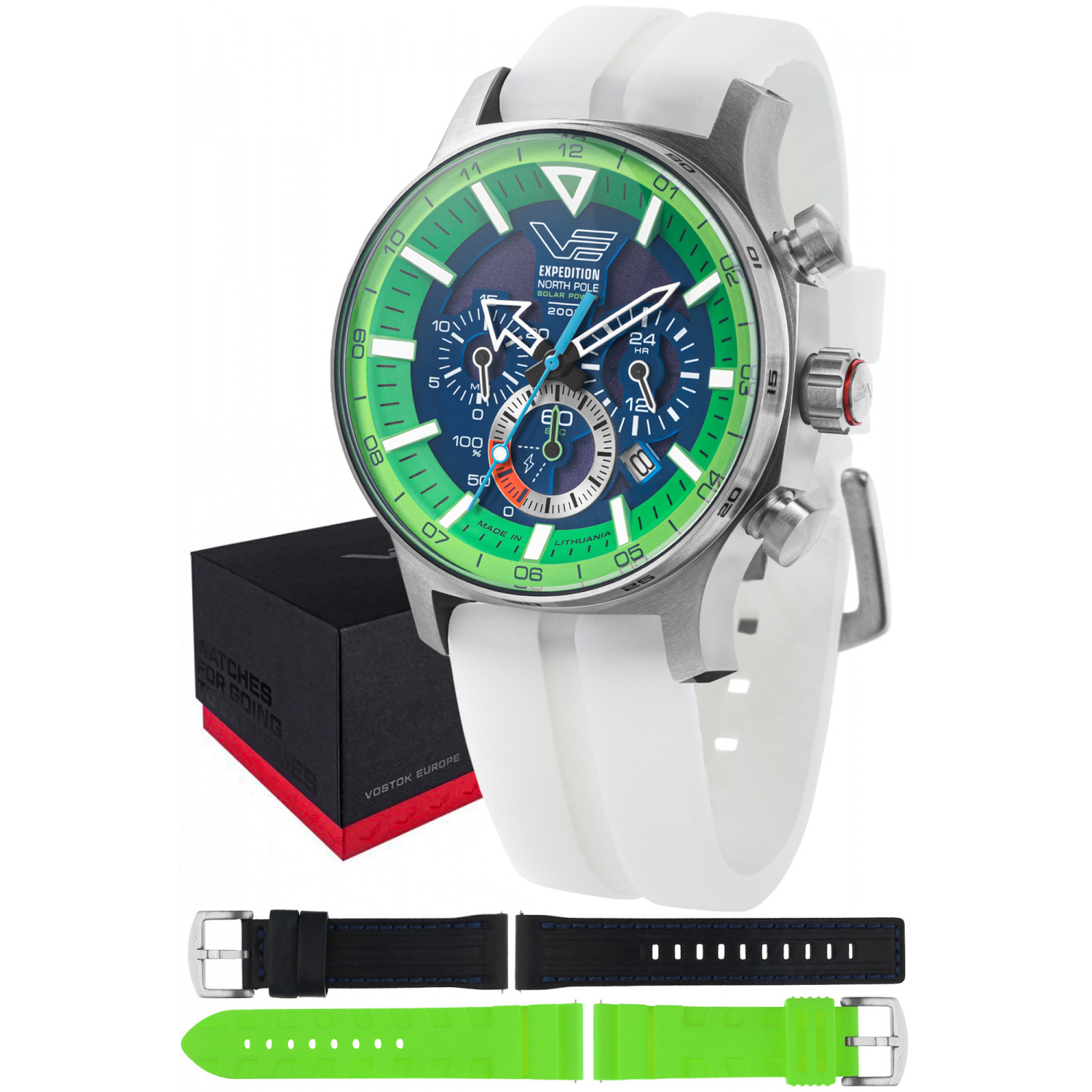 Pánské Hodinky Vostok Europe VR42-595A733SW bílý pásek