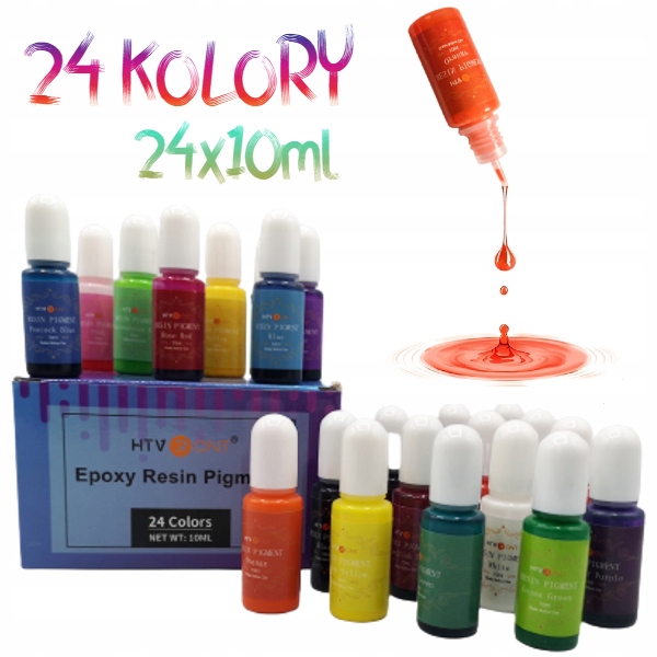 

Barwnik Do Żywicy Epoksydowej Zestaw 24szt x 10ml