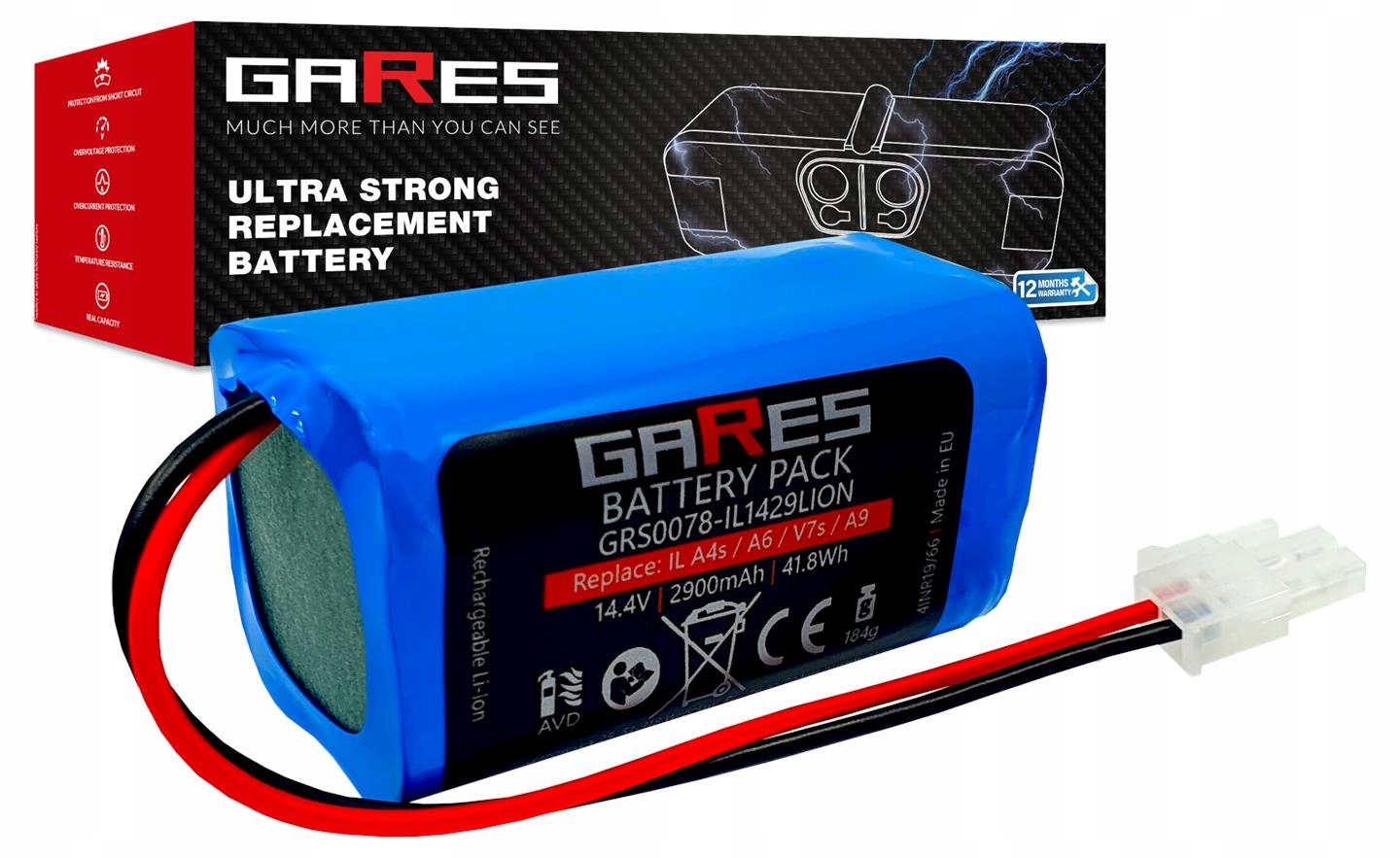 Akumulátor Gares pro Silvercrest Ssr SSR1 SSRA1 14,4 V 2,9 Ah