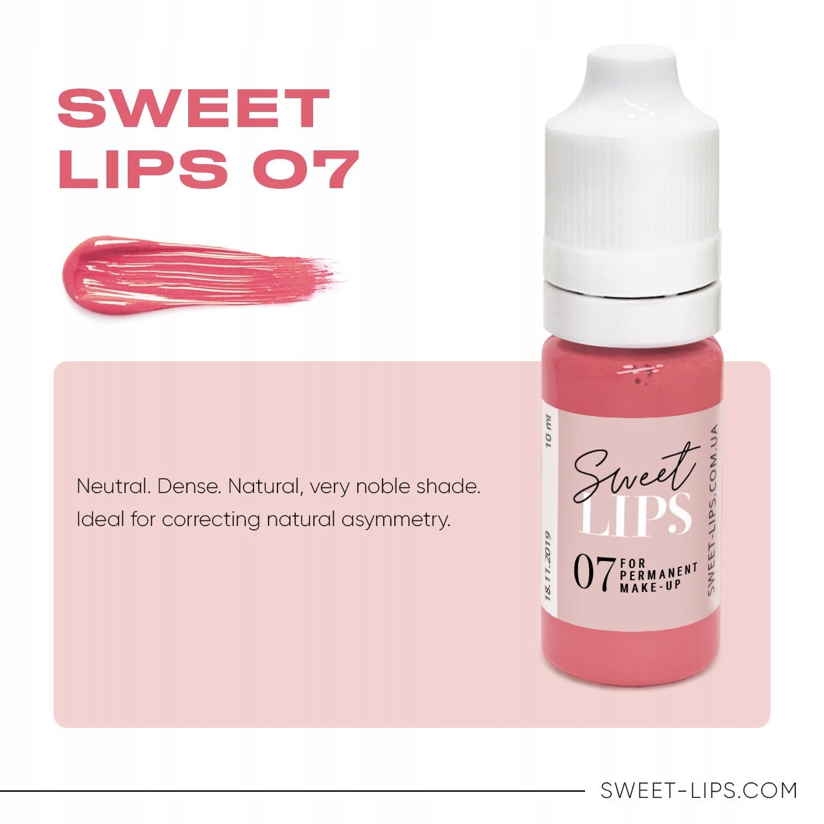 Pigment pro permanentní make-up Sweet lips #7 10 ml