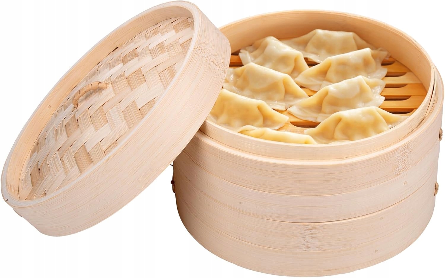 Bambusový Parní Hrnec 2-ÚROVŇOVÝ S Víkem, 20 CM